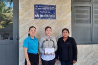 Liên đoàn Lao động thị xã Hoài Nhơn: Trao kinh phí hỗ trợ xây Nhà “Mái ấm Công đoàn”