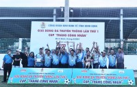 Công đoàn Khu kinh tế tỉnh tổ chức trao thưởng Giải Bóng đá nam Cúp Tháng Công nhân lần thứ I năm 2024