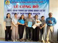 LĐLĐ thành phố thành lập mới công đoàn cơ sở doanh nghiệp