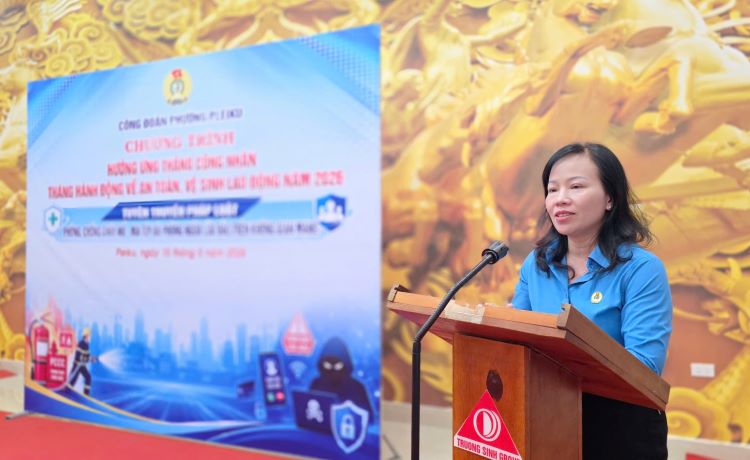 Công đoàn phường Pleiku: Hưởng ứng Tháng Công nhân năm 2026