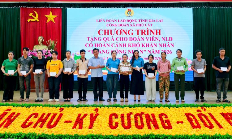 Công đoàn xã Phù Cát tổ chức Lễ phát động “Tháng Công nhân” và hưởng ứng “Tháng hành động về An toàn, vệ sinh lao động” năm 2026