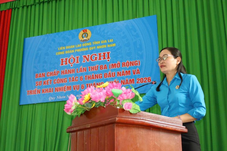 Công đoàn phường Quy Nhơn Nam tổ chức hội nghị sơ kết công tác Công đoàn 6 tháng đầu năm