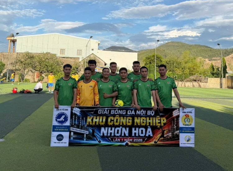 Khai mạc Giải bóng đá nội bộ Khu công nghiệp Nhơn Hòa lần thứ I năm 2026